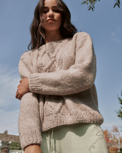 Strickset Pullover Mit Rautenmuster Aus Ecopuno Chunky Von Lana Grossa