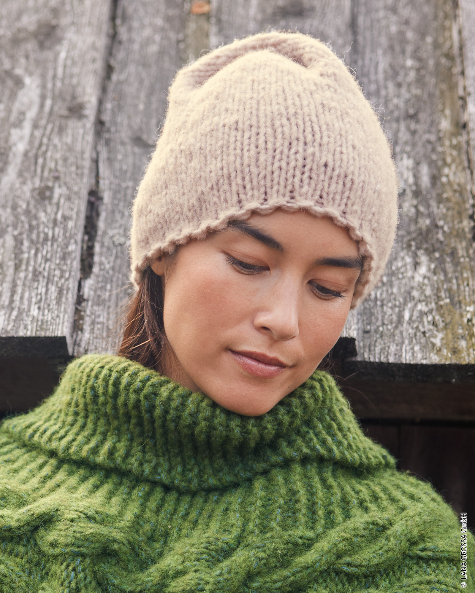 Strickset Mütze Glatt Rechts Aus Ecopuno Chunky Von Lana Grossa 1 Strickset Mütze Glatt Rechts Aus Ecopuno Chunky Von Lana Grossa