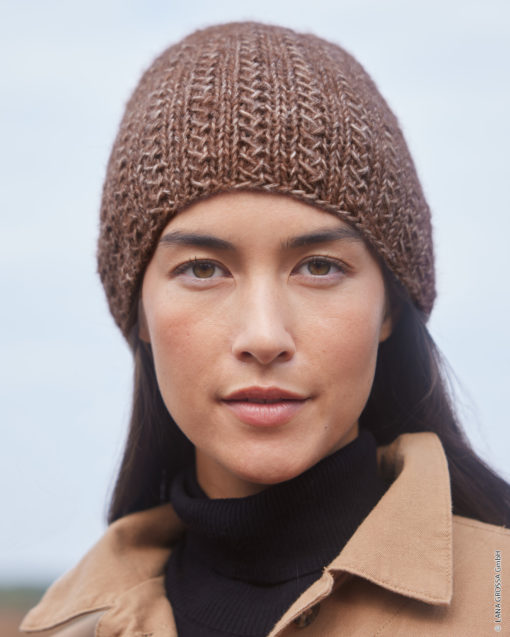 Strickset Mütze Im Strukturmuster Aus Natural Alpaca Pelo Von Lana Grossa