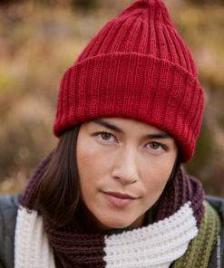 Strickset Mütze Im Rippenmuster aus Cool Wool von Lana Grossa