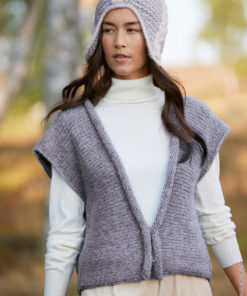 Strickset Weste Glatt Rechts aus Ecopuno Chunky von Lana Grossa