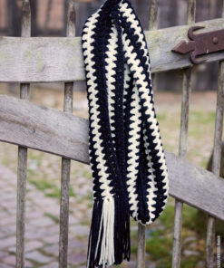 Strickset Häkelschal aus Alta Moda Cashmere 16 und Brillino von Lana Grossa