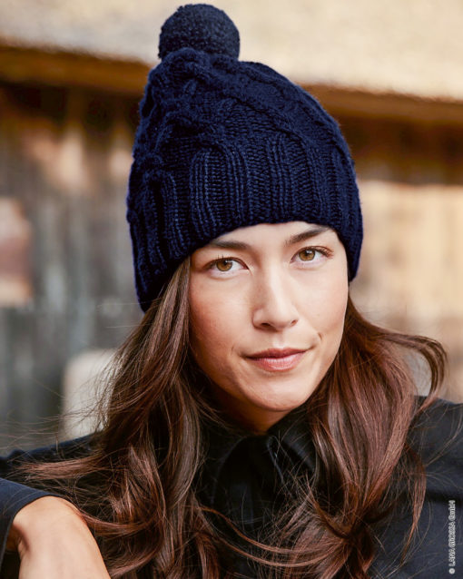 Strickset Mütze Im Rippenzopfmuster Aus Alta Moda Cashmere 16 Von Lana Grossa