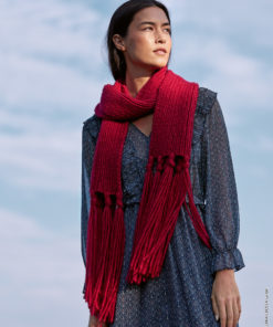 Strickset Schal Mit Fransen aus Ecopuno Chunky von Lana Grossa