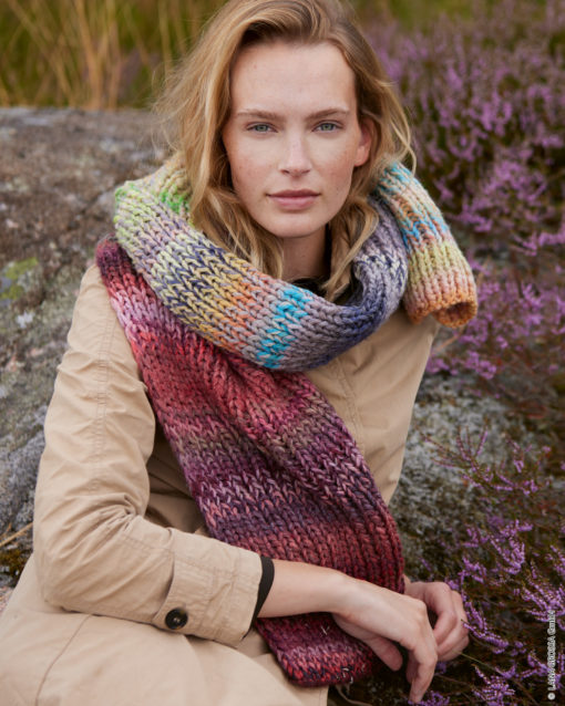 Strickset Schal Im Rippenmuster Aus Pappagallo Von Lana Grossa