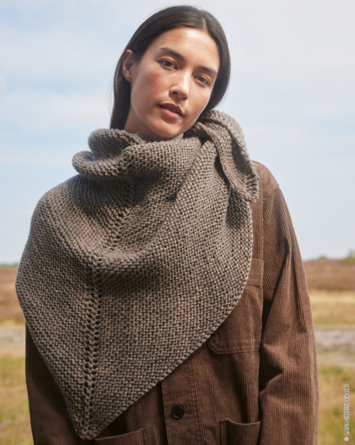 Strickset Dreieckstuch Mit Lochstreifen Aus Alta Moda Cashmere 16 Von Lana Grossa