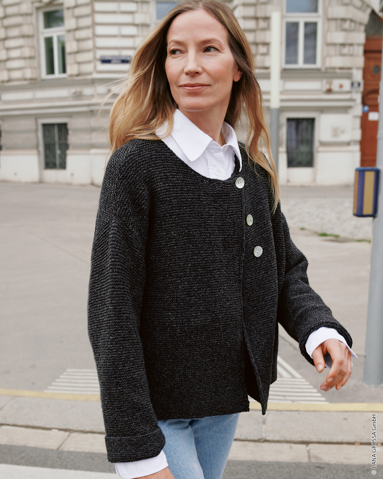 Strickset Cardigan Aus Cashmere 16 Fine Von Lana Grossa 1 Strickset Cardigan Aus Cashmere 16 Fine Von Lana Grossa