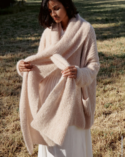 Strickset Schal Mit Hebemaschenmuster Aus Setasuri Big Von Lana Grossa