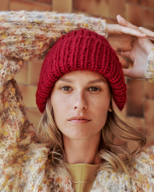 Strickset Mütze Im Rippenmuster Aus Ecopuno Chunky Von Lana Grossa