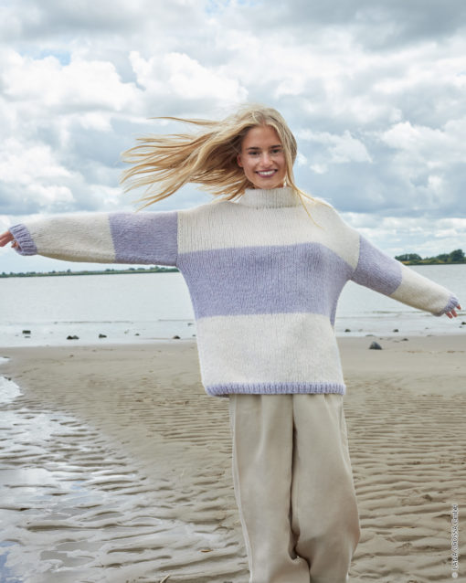 Strickset Turtleneck-Pullover Aus Ecopuno Chunky Von Lana Grossa