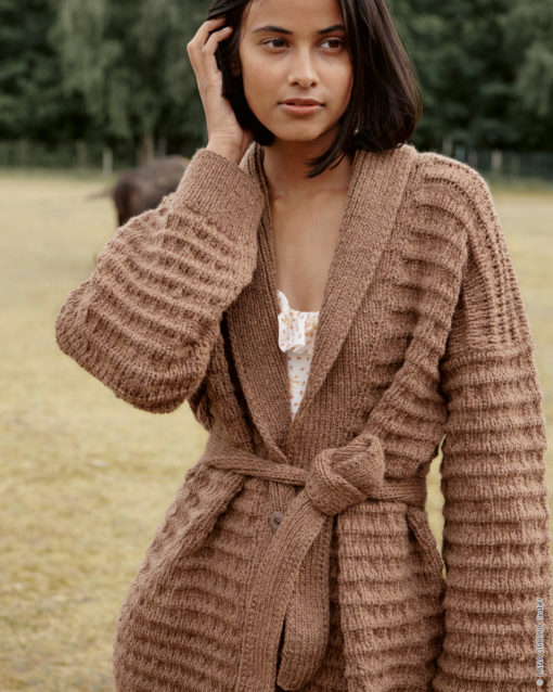 Strickset Jacke Mit Gürtel Aus Alta Moda Alpaca Von Lana Grossa