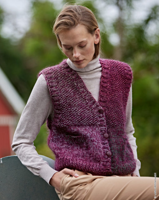 Strickset Weste Im Perlmuster Aus Gomitolo Versione Und Brigitte No. 3 Von Lana Grossa
