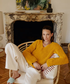 V-pulli Im Halbpatentmuster - Landlust Alpaka Merino 160