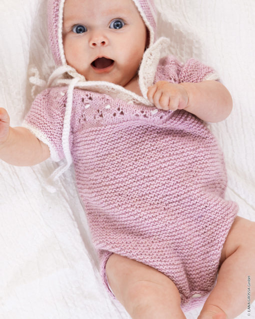 Strickset Kurzoverall Mit Ajourmuster Aus Ecopuno Von Lana Grossa