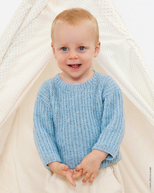 Strickset Pullover Im Halbpatent Aus Ecopuno Von Lana Grossa