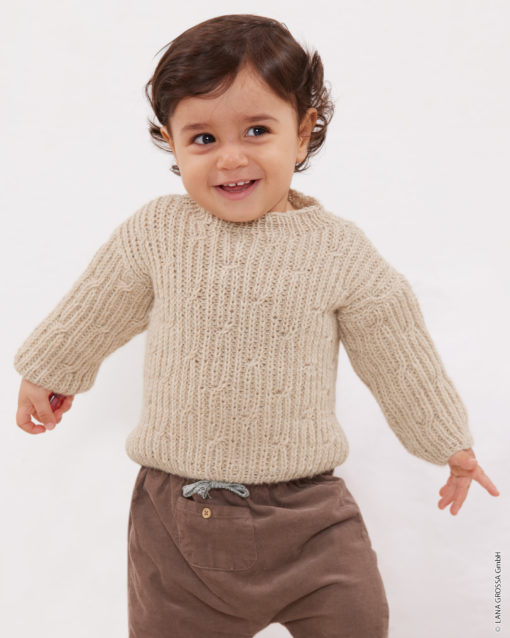 Strickset Pullover Im Halbpatent Aus Natural Alpaca Pelo Von Lana Grossa