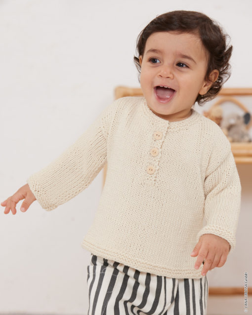 Strickset Pullover Mit Knopfleiste Aus Organico Gots Von Lana Grossa