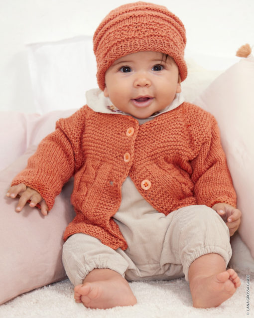 Strickset Jacke Mit Zopfmuster Aus Alta Moda Cotolana Von Lana Grossa