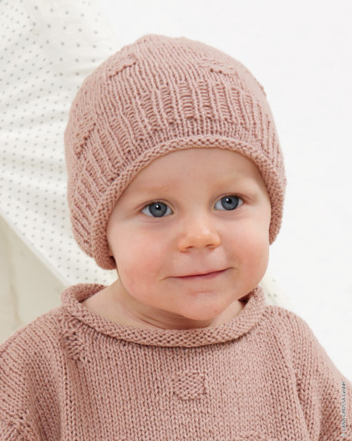 Strickset Mütze Mit Einstrickmuster Aus Alta Moda Cotolana Von Lana Grossa