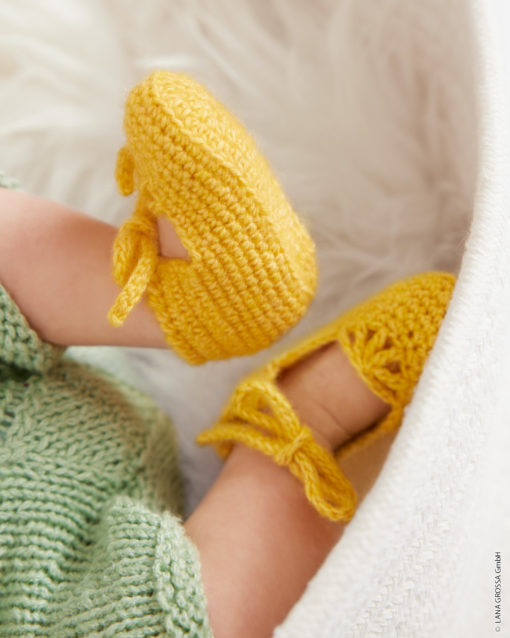 Strickset Häkelschuhe Aus Ecopuno Von Lana Grossa