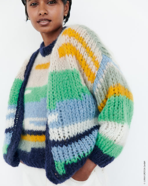 Strickset Maiami Cardigan Aus Mohair Moda Von Lana Grossa