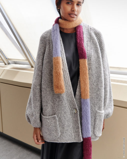 Strickset Schal Mit Colorblocking Aus Setasuri Big Von Lana Grossa