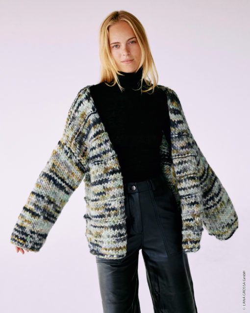 Strickset Cardigan Im Strukturmuster Aus Confetti Von Lana Grossa