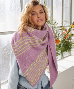 Strickset Silver Dots Dreieckstuch aus Ecopuno und Setasuri von Lana Grossa