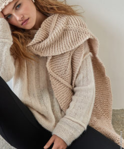 Strickset Xxl-schal Mit Biese aus Ecopuno Chunky von Lana Grossa