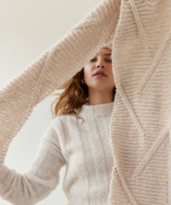 Strickset Xxl-Schal Mit Biese Aus Ecopuno Chunky Von Lana Grossa 3 Hw2023 Classici 25 Lana Grossa 9230225 M14 Mf3