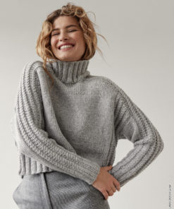 Strickset Pullover Mit Zopfmuster aus Alta Moda Cashmere 16 von Lana Grossa