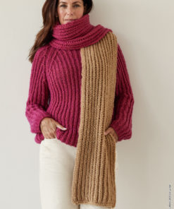 Strickset Schal Im Patentmuster aus Ecopuno Chunky von Lana Grossa