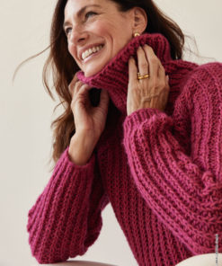 Strickset Pullover Im Halbpatent aus Ecopuno Chunky von Lana Grossa