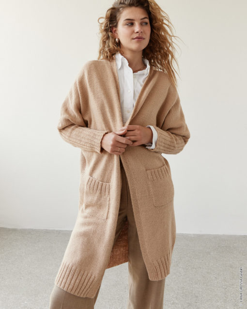 Strickset Long Cardigan Aus Landlust Alpaka Merino 160 Von Lana Grossa