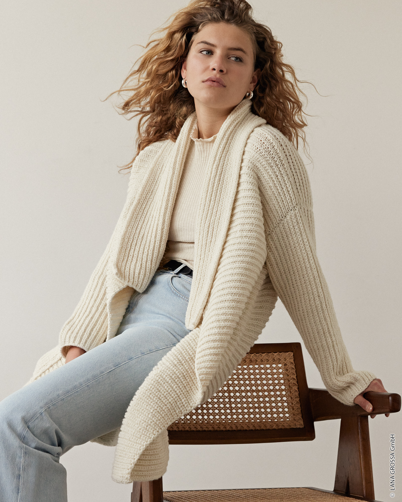 Strickset Cardigan Mit Taschen Aus Alta Moda Alpaca Von Lana Grossa 2 Strickset Cardigan Mit Taschen Aus Alta Moda Alpaca Von Lana Grossa – Bild 2