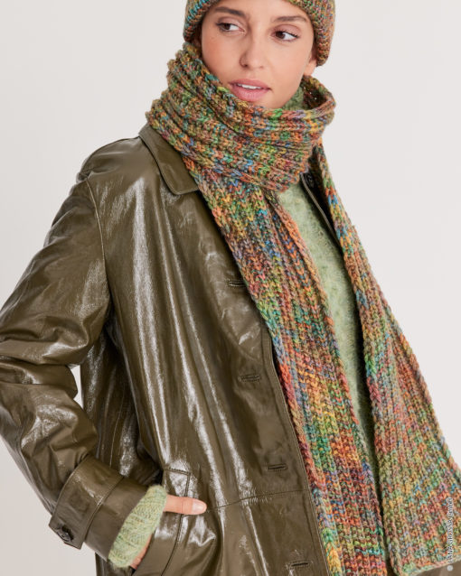Strickset Schal Im Falschen Patent Aus Cool Merino Big Color Von Lana Grossa