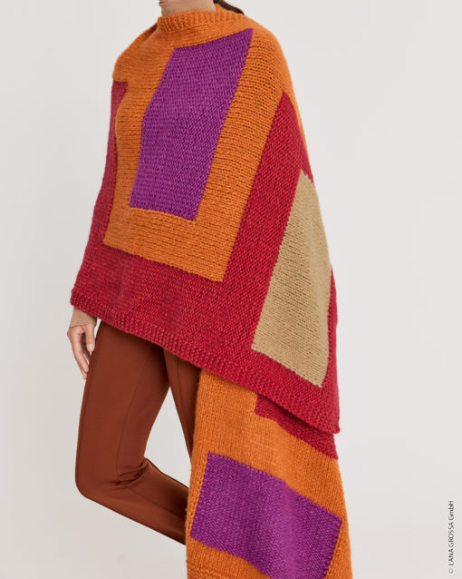 Strickset Stola In Intarsientechnik Aus Ecopuno Chunky Von Lana Grossa