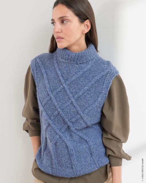 Strickset Pullunder Mit Rautenmuster Aus Brigitte No. 2 Von Lana Grossa
