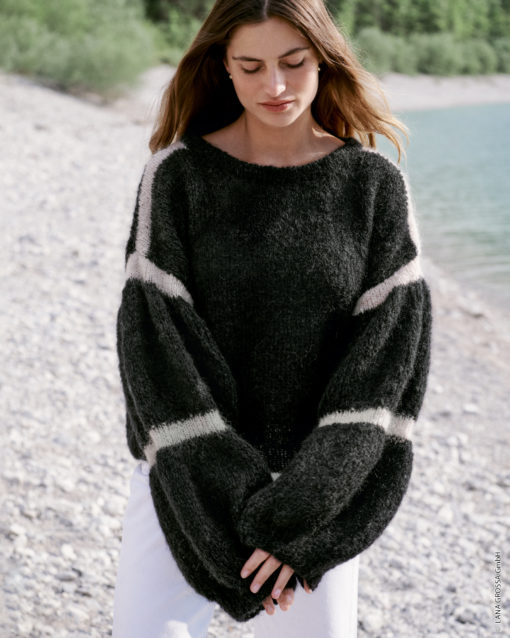 Strickset Pullover Mit Ballonärmeln Aus Mohair Moda Von Lana Grossa