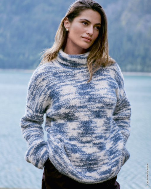 Strickset Rollkragenpullover Aus Natural Alpaca Pelo Von Lana Grossa