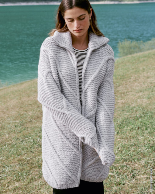 Strickset Kurzmantel Aus Ecopuno Chunky Von Lana Grossa