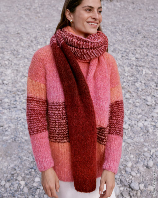 Strickset Schal Glatt Rechts Aus Avio Von Lana Grossa