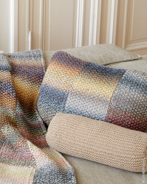 Strickset Kissenhülle Im Perlmuster Aus Merino Twister Von Lana Grossa