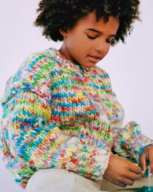 Strickset Pullover Glatt Rechts Aus Confetti Von Lana Grossa