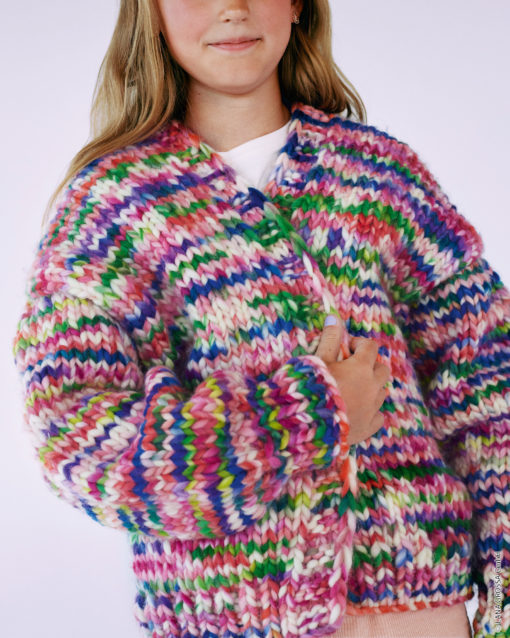 Strickset Cardigan Mit Querrippen Aus Confetti Von Lana Grossa