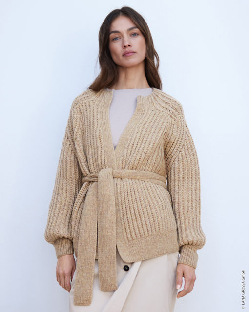 Strickset Patent-Jacke Aus Cool Merino Big Und Cool Merino Von Lana Grossa