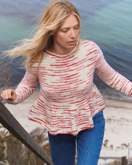 Strickset Schösschenpulli Aus Natural Alpaca Pelo Von Lana Grossa