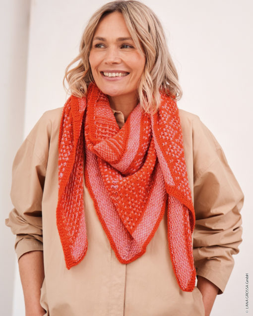 Strickset Dreieckstuch Aus Ecopuno Und Ecopuno Dégrade Von Lana Grossa