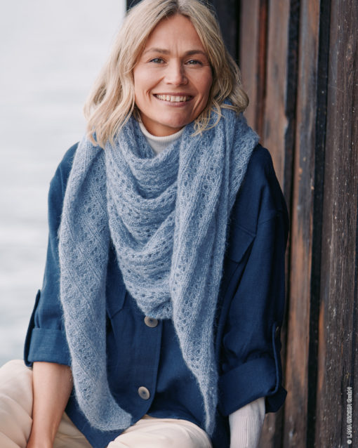 Strickset Dreieckstuch Aus Cool Wool Lace Und Silkhair Von Lana Grossa