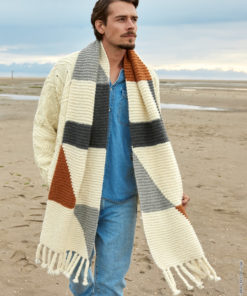 Strickset Schal aus Cool Merino Big und Setasuri von Lana Grossa